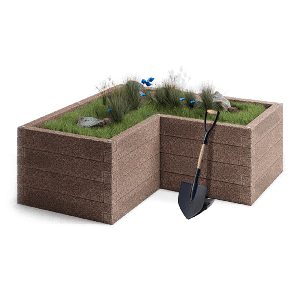 Durisol vysoký záhon