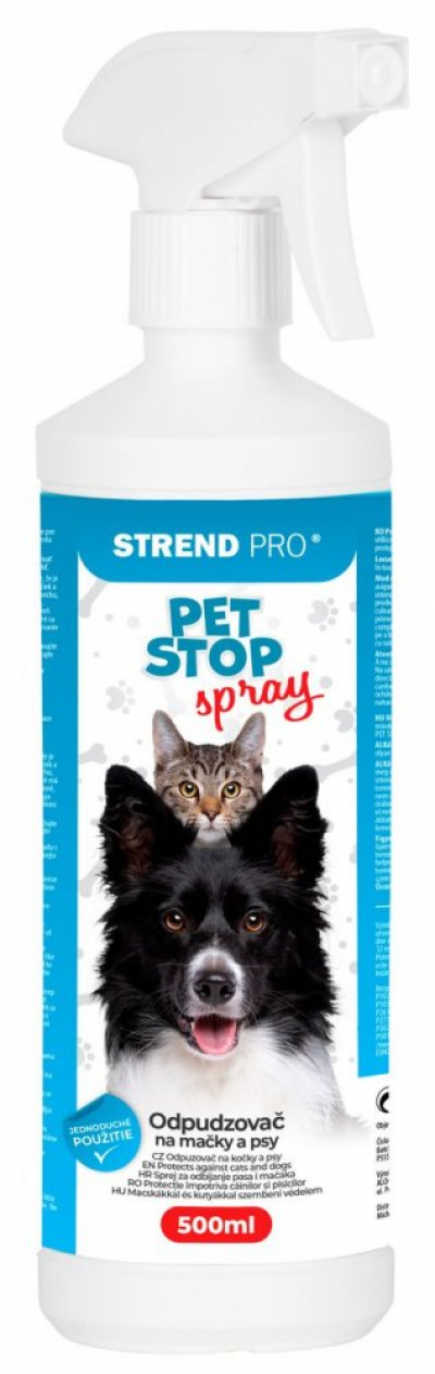  Odpudzovač PET STOP, rozprašovač, 500 ml, prírodný plašič psov, na mačky, na psy, odplašovač, sprej