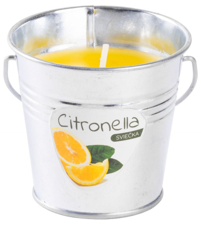 Sviečka Citronella repelentná, vedro, 80 g, 80x72 mm