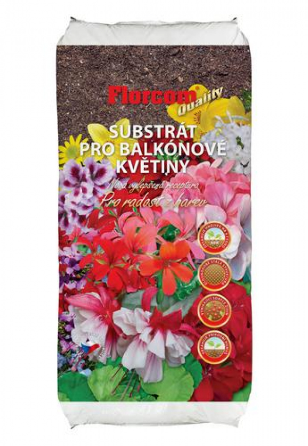 Florcom substrát pre balkónové kvety Quality