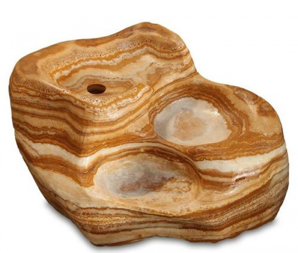 Kamenná leštená fontána Stripe Onyx Pamukkale