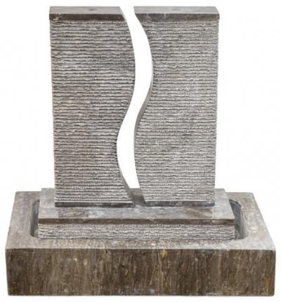 Kamenná fontána vrúbkovaná – výška 80 cm