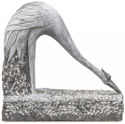 Kamenná socha volavka A – 90 cm (Svetlosivá žula)