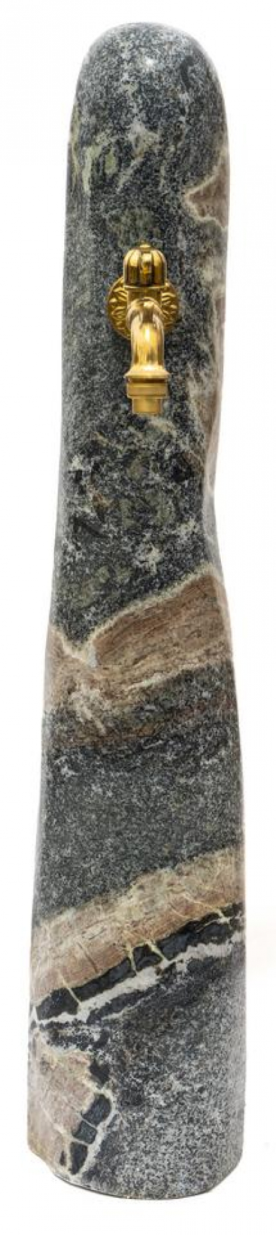 Kamenný stĺp leštený, záhradná studňa - mix farieb