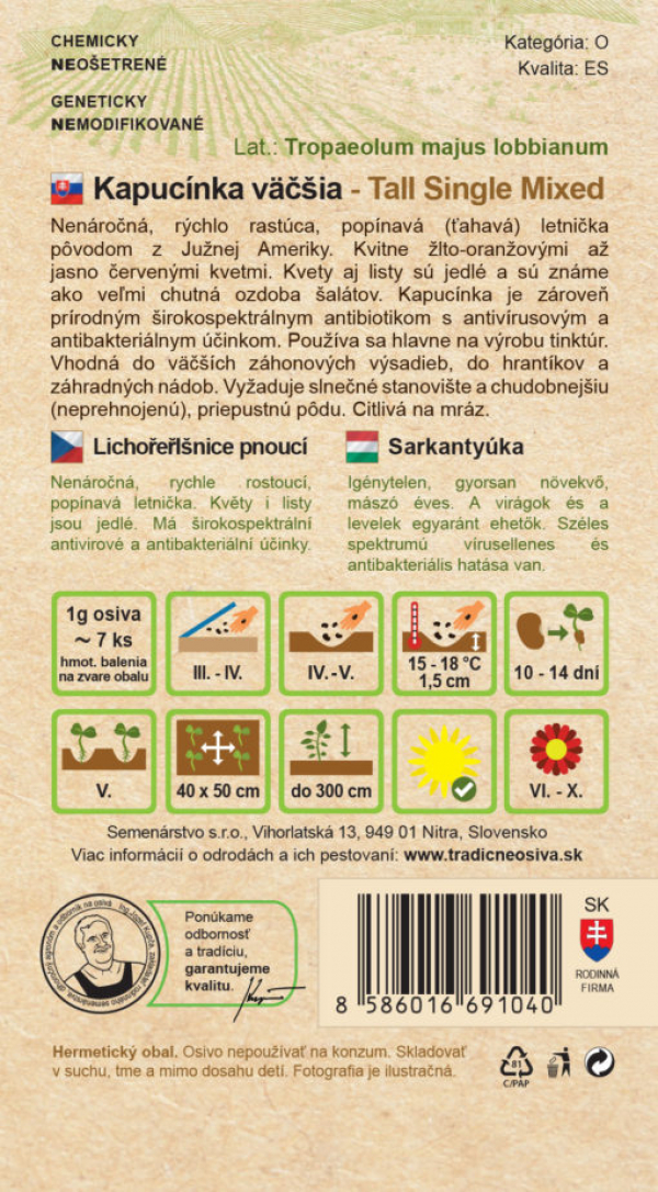 Kapucínka väčšia 