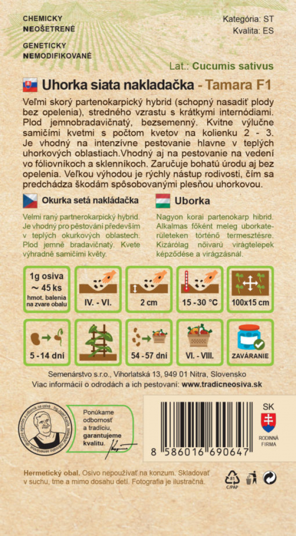 Uhorka siata nakladačka 