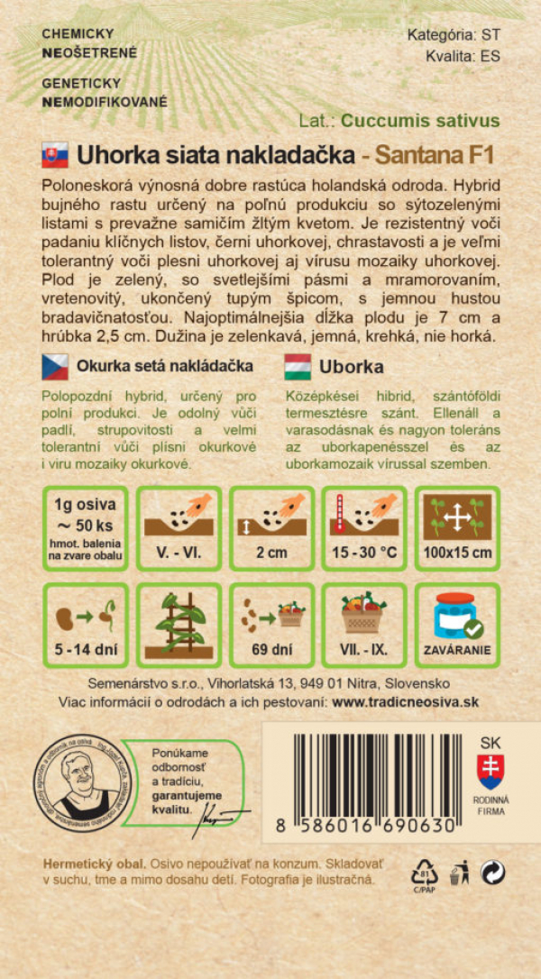 Uhorka siata nakladačka 