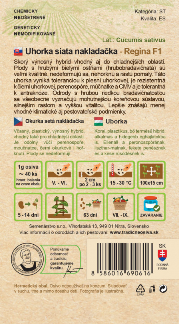 Uhorka siata nakladačka 