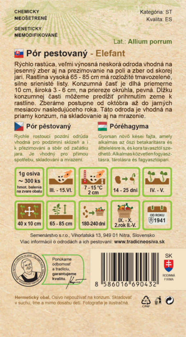 Pór pestovaný 