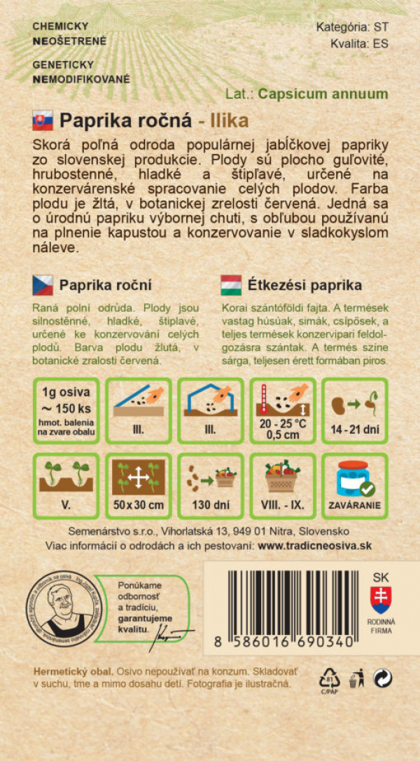 Paprika ročná 