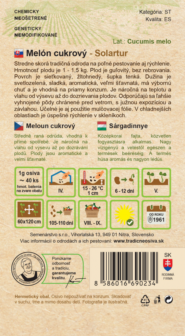 Melón cukrový 