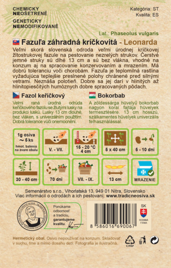 Fazuľa záhradná kríčkovitá 