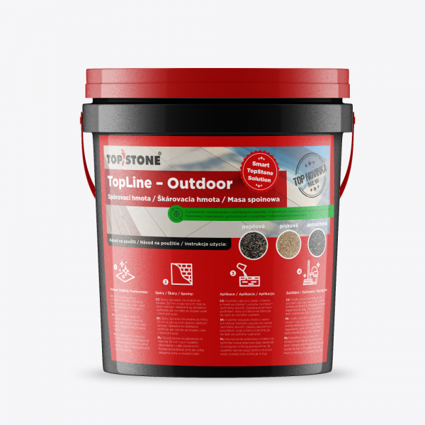 TopLine Outdoor škárovacia hmota antracitová (sada 12,5 kg)