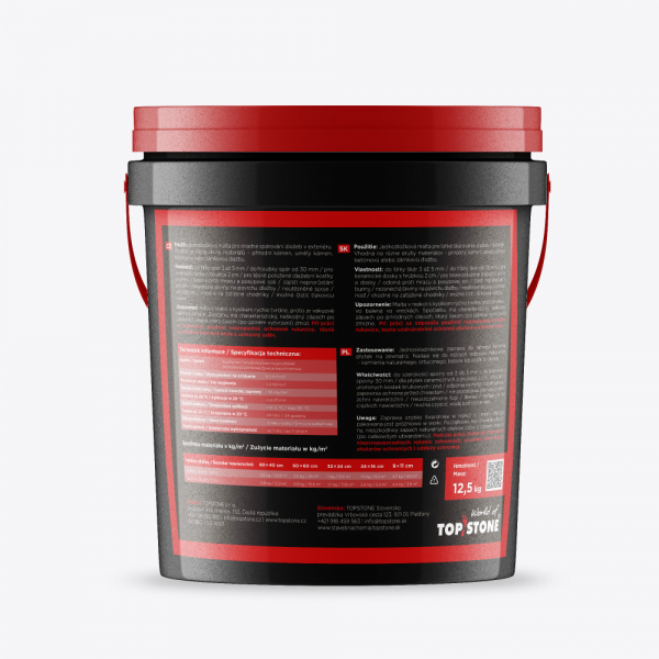 TopLine Outdoor škárovacia hmota antracitová (sada 12,5 kg)