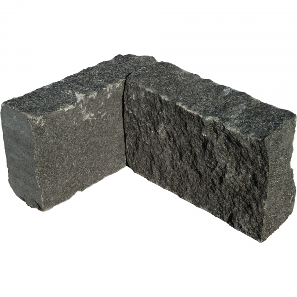 Rohové napojenie žulových kamenných obrubníkov Nero – STONE TRADE