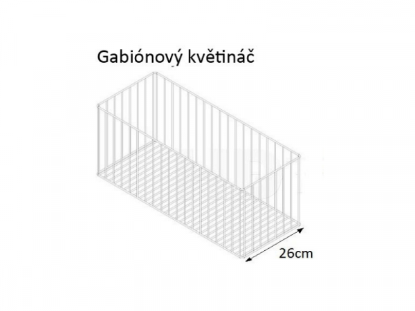 Gabiónový kvetináč obdĺžnik