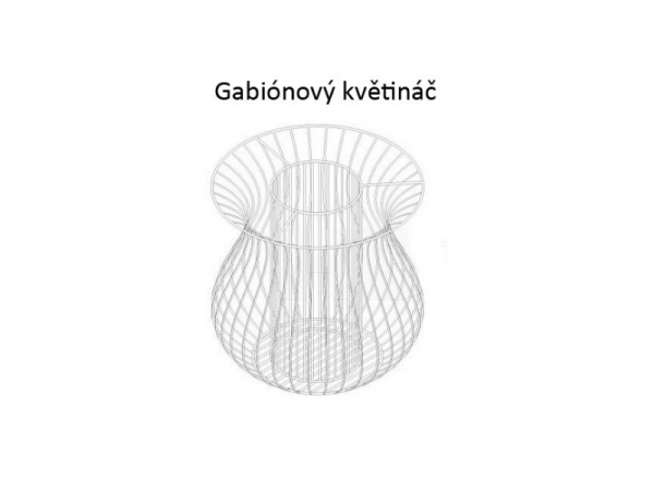 Gabiónový kvetináč amfóra