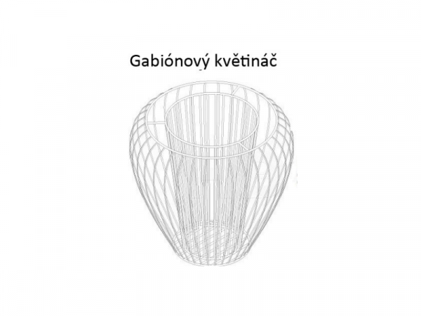 Gabiónový kvetináč váza