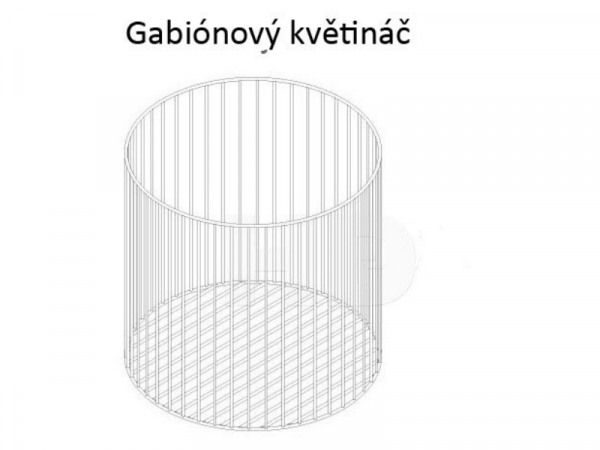 Gabiónový kvetináč ovál