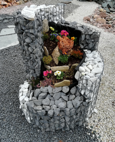 Okrasné gabiony a gabionové kvetináče