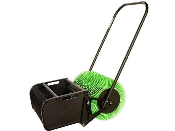 Bočný pohľad na zberač travných špuntov a orechov Bag-A-Nut 45 cm so zberným košom