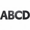 Písmená ABCD z prírodnej čiernej bridlice na označenie domu – STONE TRADE.