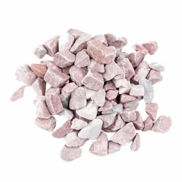 Vápenec V35 ružovo-biely – dekoračná drť / okrasné kamenivo