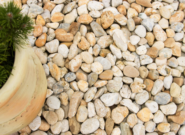 Dunajský dekoračný štrk okruhliak / okrasné kamenivo