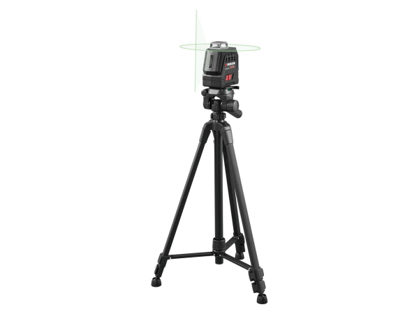 Akumulátorový krížový líniový laser Parkside Performance PKLLP 360 B3 na statíve pre presné meranie v rozsahu 360 stupňov od stonetrade.