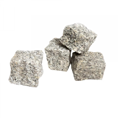 Žula Bianco Nero – sekaná kamenná kocka / dlažobná kocka