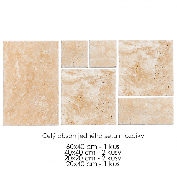 Travertín TR22 mozaika - obklad / dlažba