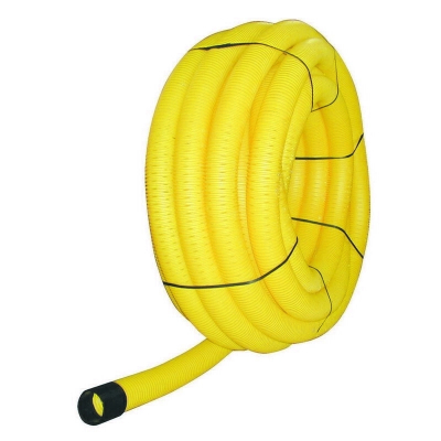 Drenážná PVC rúra DN 125, žltá, 50 m