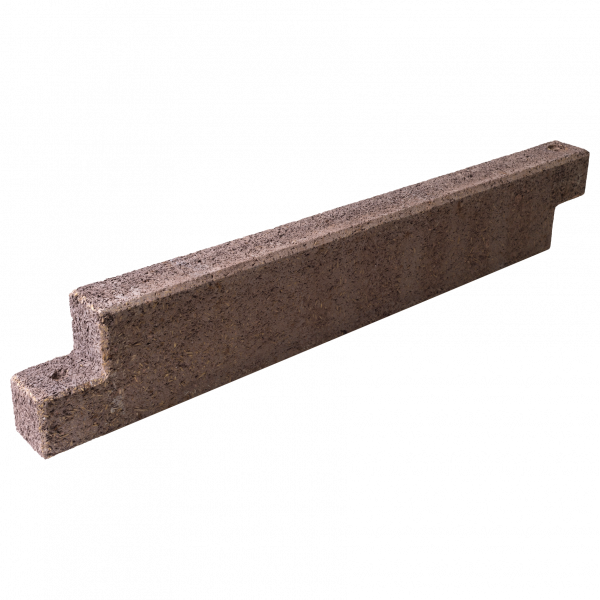 Durisol vysoky zahon dielec v hnedej farbe na produktovej fotografii na transparentnom pozadi