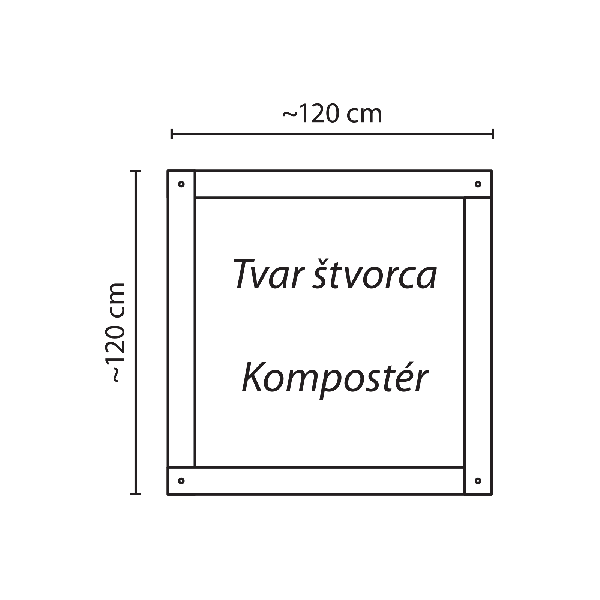 Durisol vysoký záhon: tvar štvorca (K)